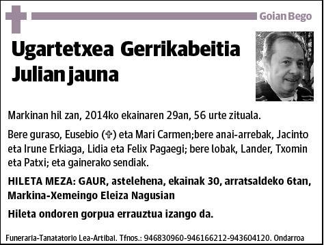 UGARTETXEA GERRIKABEITIA,JULIAN