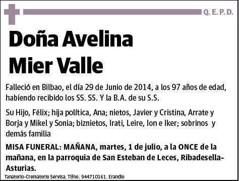 MIER VALLE,AVELINA