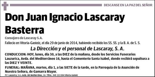 LASCARAY BASTERRA,JUAN IGNACIO