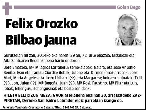 OROZKO BILBAO,FELIX