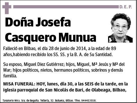 CASQUERO MUNUA,JOSEFA