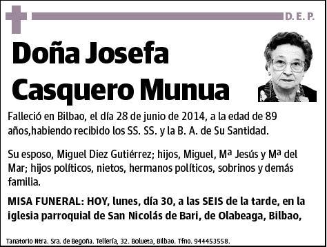 CASQUERO MUNUA,JOSEFA