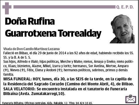 GUARROTXENA TORREALDAY,RUFINA