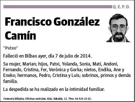 GONZALEZ CAMIN,FRANCISCO