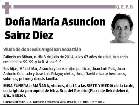 SAINZ DIEZ,MARIA ASUNCION