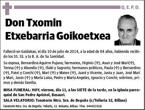 ETXEBARRIA GOIKOETXEA,TXOMIN