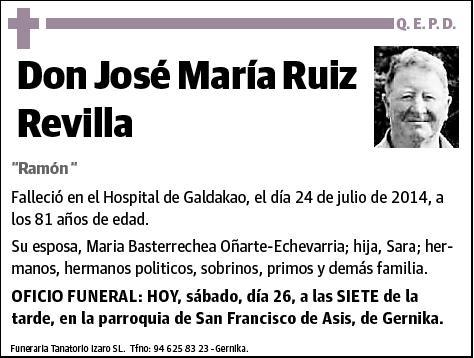 RUIZ REVILLA,JOSE MARIA