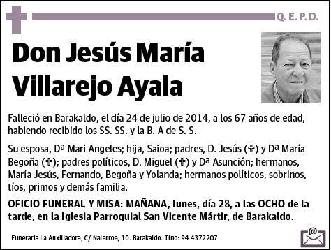 VILLAREJO AYALA,JESUS MARIA