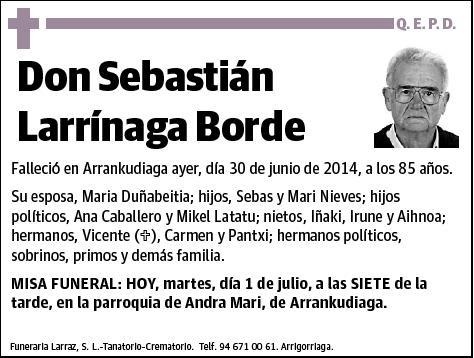 LARRINAGA BORDE,SEBASTIAN