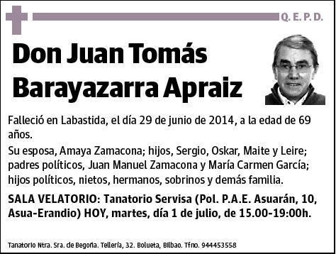 BARAYAZARRA APRAIZ,JUAN TOMAS