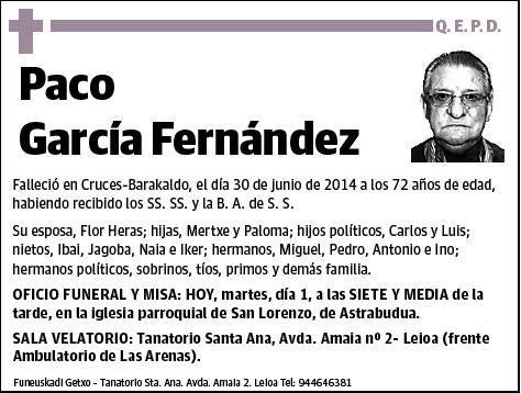 GARCIA FERNANDEZ,PACO