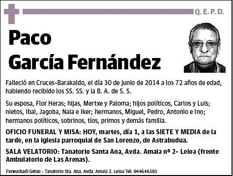 GARCIA FERNANDEZ,PACO