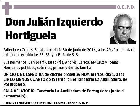 IZQUIERDO HORTIGUELA,JULIAN