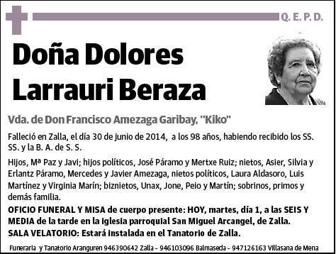 LARRAURI BERAZA,DOLORES