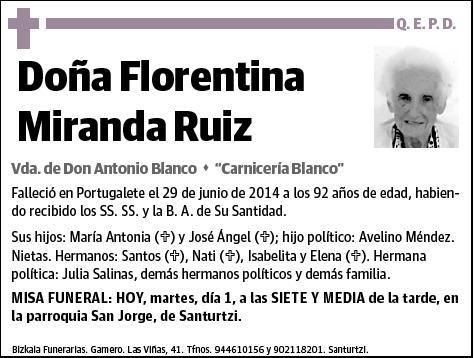 MIRANDA RUIZ,FLORENTINA