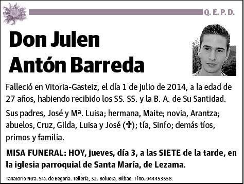 ANTON BARREDA,JULEN