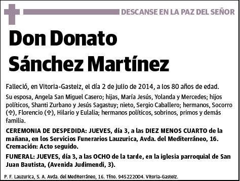 SANCHEZ MARTINEZ,DONATO