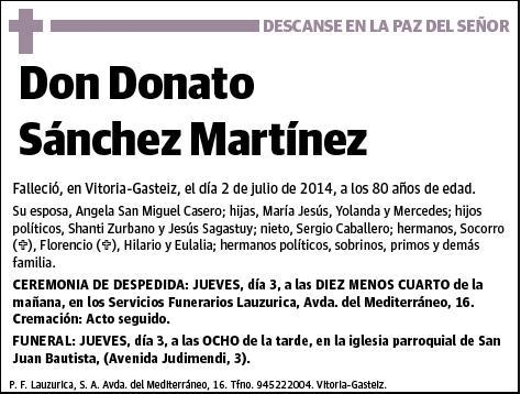 SANCHEZ MARTINEZ,DONATO