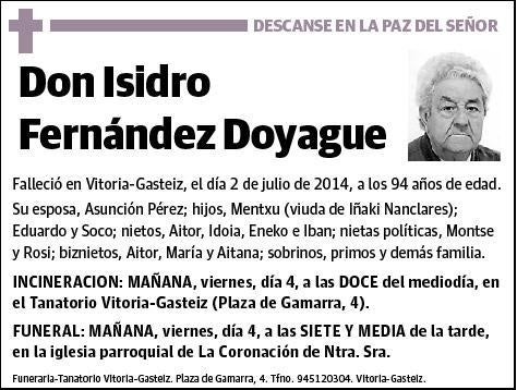 FERNANDEZ DOYAGUE,ISIDRO