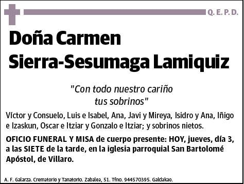 SIERRA-SESUMAGA LAMIQUIZ,CARMEN