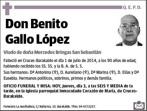 GALLO LOPEZ,BENITO