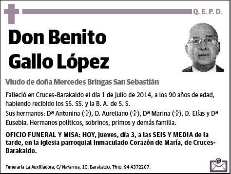 GALLO LOPEZ,BENITO