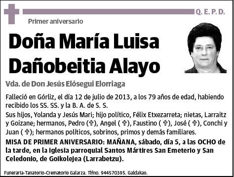 DAÑOBEITIA ALAYO,MARIA LUISA