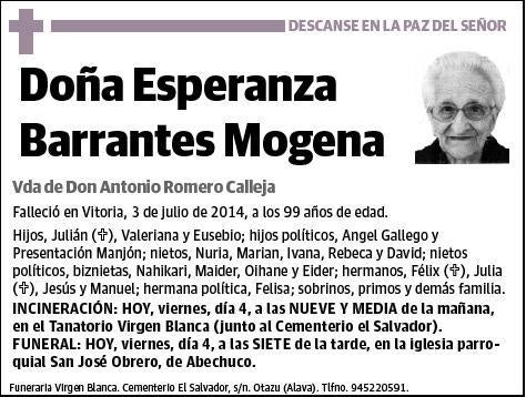 BARRANTES MOGENA,ESPERANZA