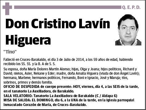 LAVIN HIGUERA,CRISTINO