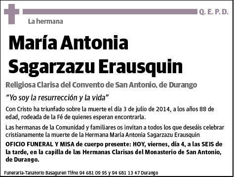 SAGARZAZU ERAUSQUIN,MARIA ANTONIA