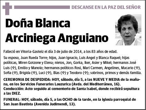 ARCINIEGA ANGUIANO,BLANCA