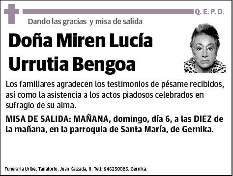 URRUTIA BENGOA,MIREN LUCIA