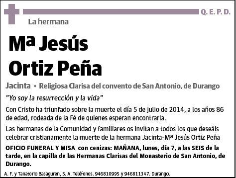 ORTIZ PEÑA,Mª JESUS