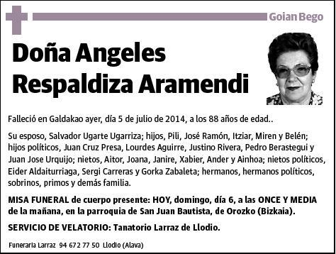 RESPALDIZA ARAMENDI,ANGELES