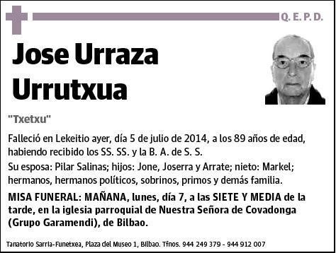 URRAZA URRUTXUA,JOSE