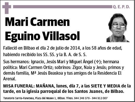 EGUINO VILLASOL,MARI CARMEN