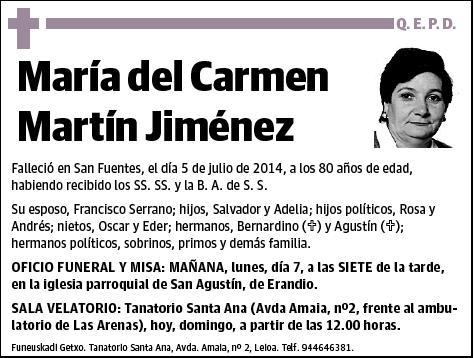 MARTIN JIMENEZ,MARIA DEL CARMEN