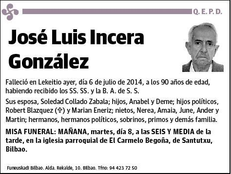 INCERA GONZALEZ,JOSE LUIS