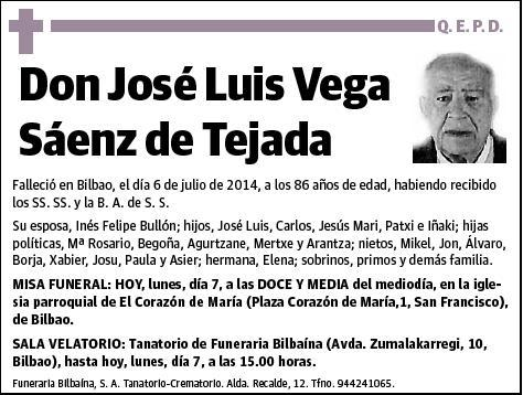 VEGA SAENZ DE TEJADA,JOSE LUIS