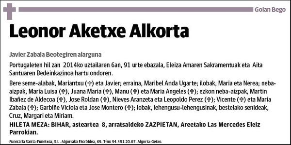 AKETXE ALKORTA,LEONOR