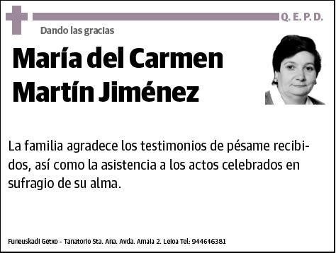 MARTIN JIMENEZ,MARIA DEL CARMEN