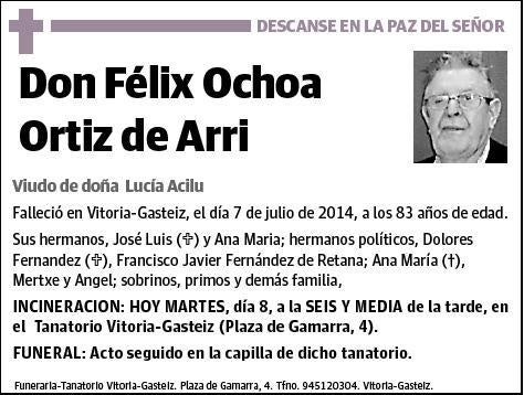 OCHOA ORTIZ DE ARRI,FELIX