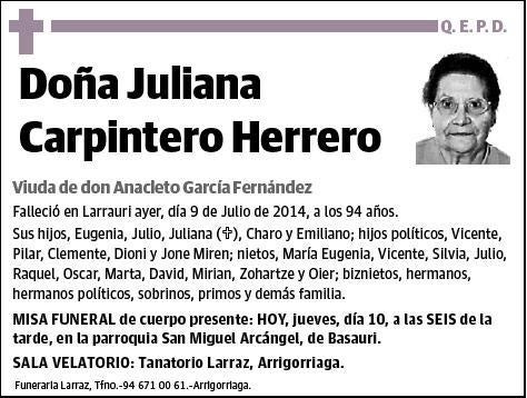 CARPINTERO HERRERO,JULIANA