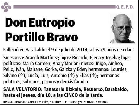 PORTILLO BRAVO,EUTROPIO