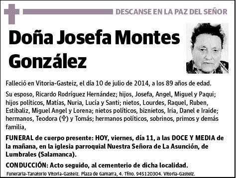 MONTES GONZALEZ,JOSEFA