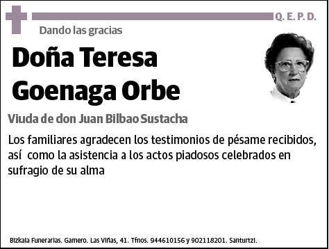 GOENAGA ORBE,TERESA