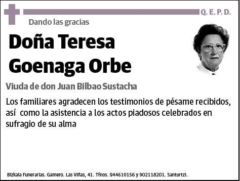 GOENAGA ORBE,TERESA