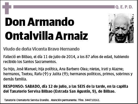 ONTALVILLA ARNAIZ,ARMANDO