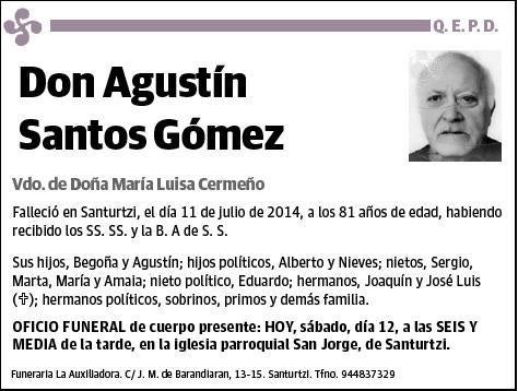 SANTOS GOMEZ,AGUSTIN