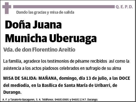 MUNICHA UBERUAGA,JUANA